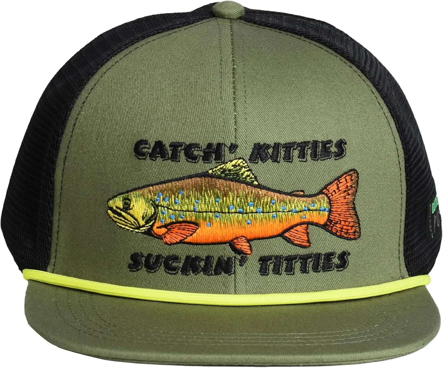 EDTREK Outdoorsman Pro Trucker Breathable Mesh Performance Cap - Flat Brim Snapback Hat