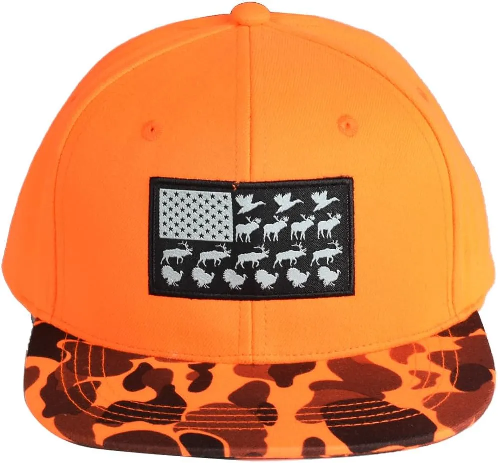 EDTREK Performance Outdoorsman Snapback Truck Hat with Flat Brim - Unique Animal Embroidery