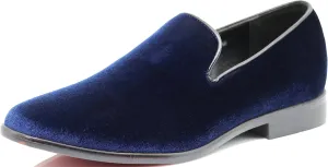 Enzo Romeo Men's Fashion Formal Tuxedo Slip On Loafer Velvet Dress Shoes SKO03