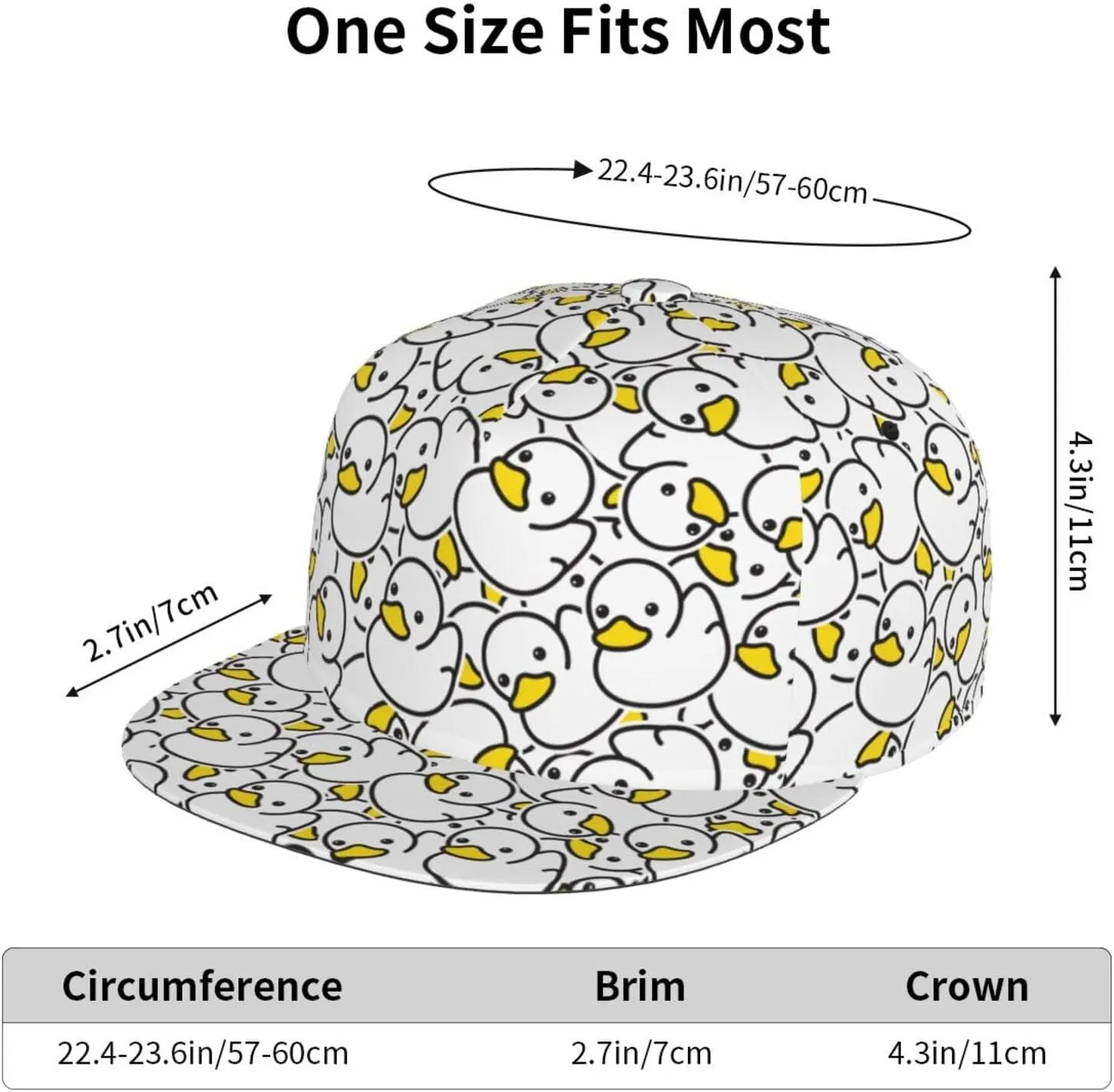 Fashion Snapback Hat for Men Women,Hip Hop Style Funny Flat Bill Hats Adjustable Baseball Cap Trucker Hat