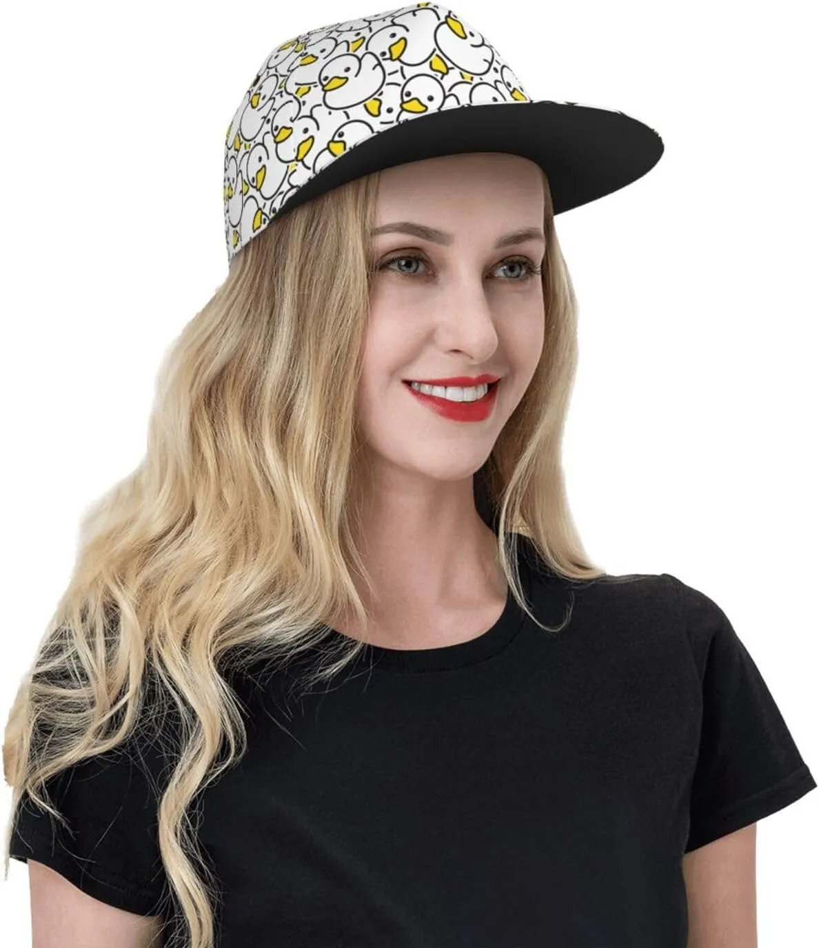 Fashion Snapback Hat for Men Women,Hip Hop Style Funny Flat Bill Hats Adjustable Baseball Cap Trucker Hat