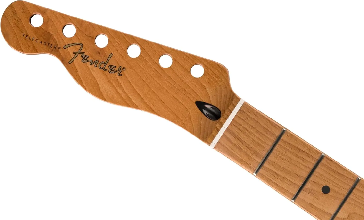 Fender Telecaster Guitar Neck, Satin Roasted, 22 Jumbo Frets, Flat Oval Shape, Maple Finderboard, Left-Handed