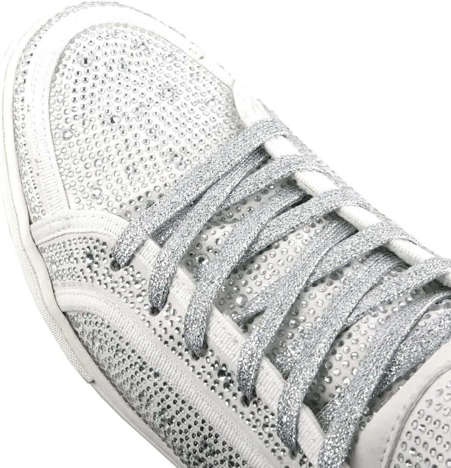 FI-2402 Rhinestones Suedes High Top Sneaker