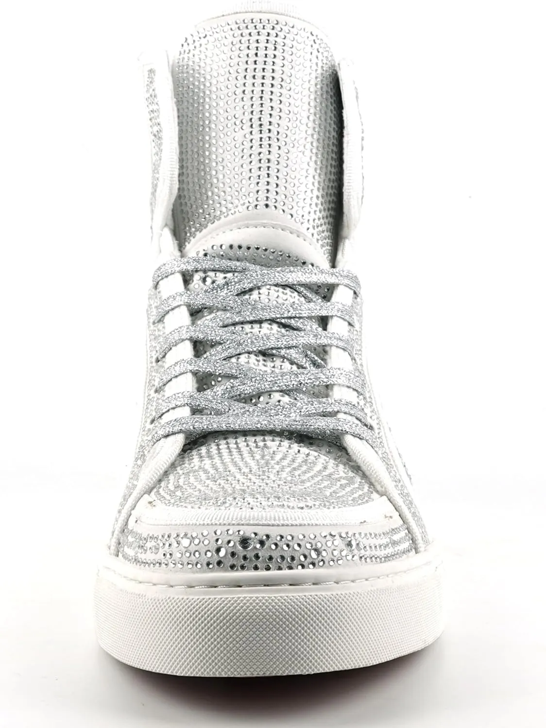FI-2402 Rhinestones Suedes High Top Sneaker