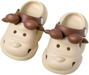 Fiedaz Toddler Baby Cute Deer Garden Clogs Boys Girls Lightweight Breathable Slides Sandals for Little Kids Beach Shower Pool Sandals