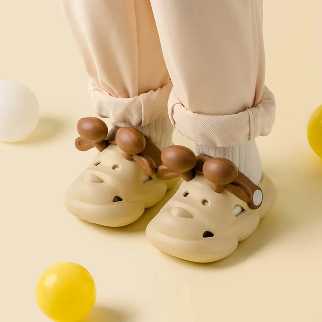 Fiedaz Toddler Baby Cute Deer Garden Clogs Boys Girls Lightweight Breathable Slides Sandals for Little Kids Beach Shower Pool Sandals