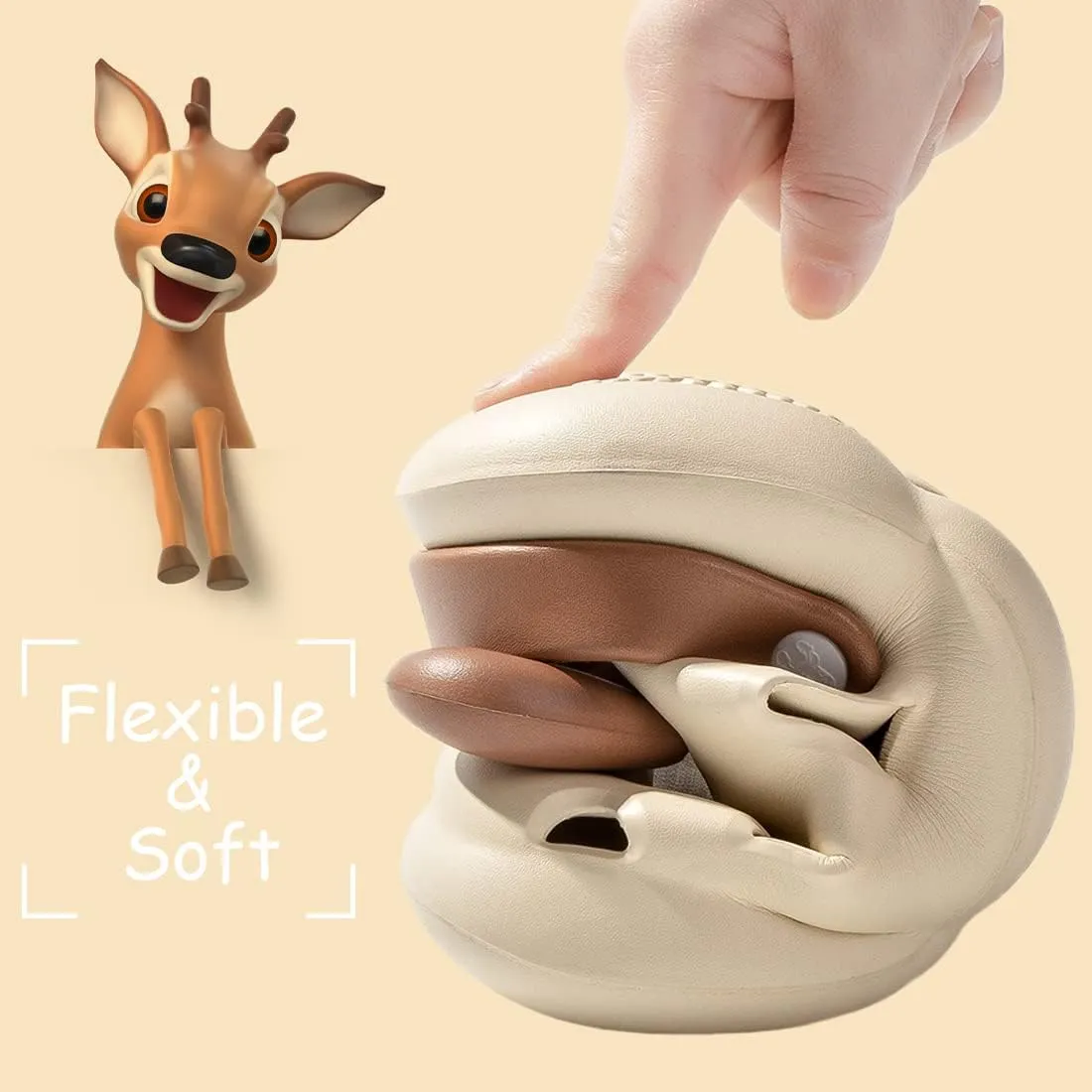 Fiedaz Toddler Baby Cute Deer Garden Clogs Boys Girls Lightweight Breathable Slides Sandals for Little Kids Beach Shower Pool Sandals