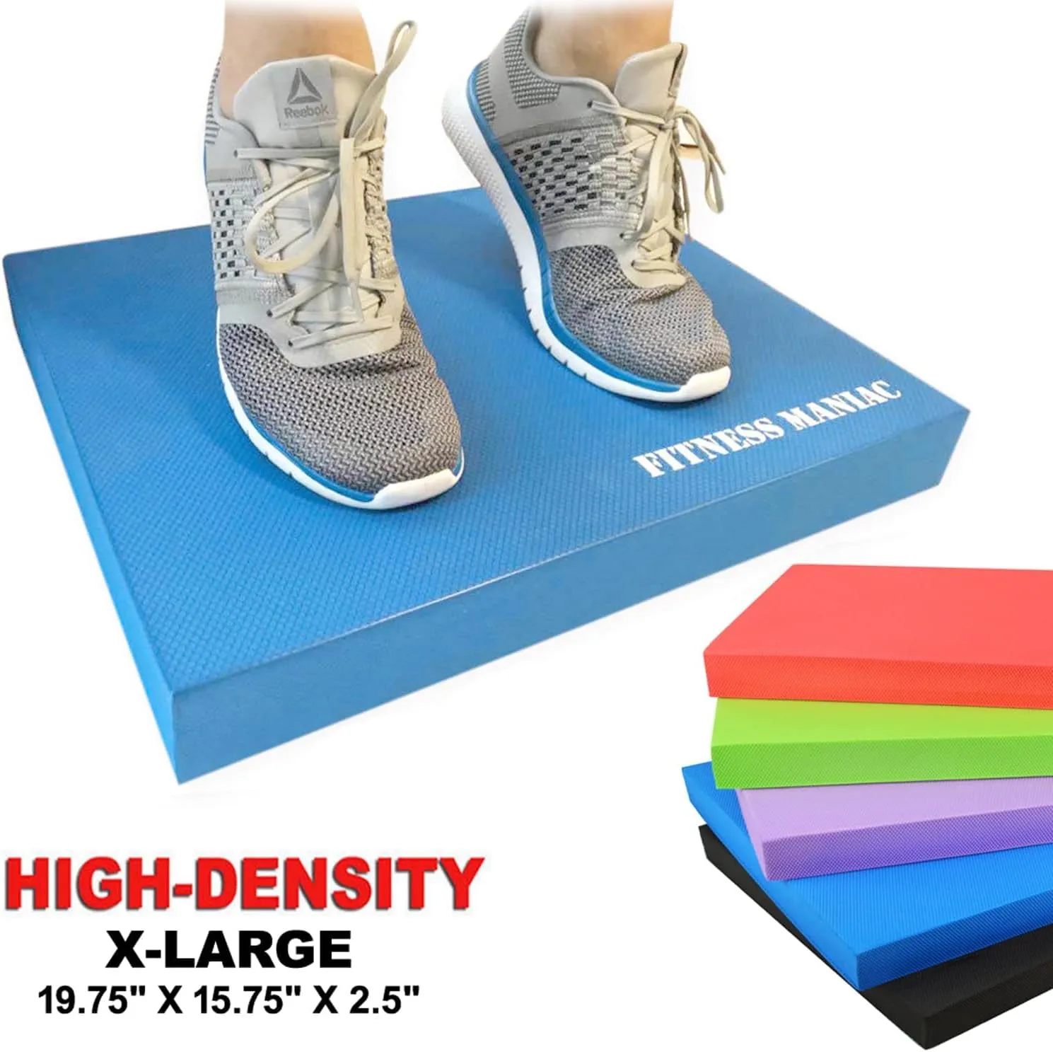 FITNESS MANIAC Balance Pad, X Large Balance Trainer for Stability - Balance Board for Rehab, Foam Mat for Physical Therapy, Kneeling Pad Foam Padding Thick Cushion 19.75" X 15.75"