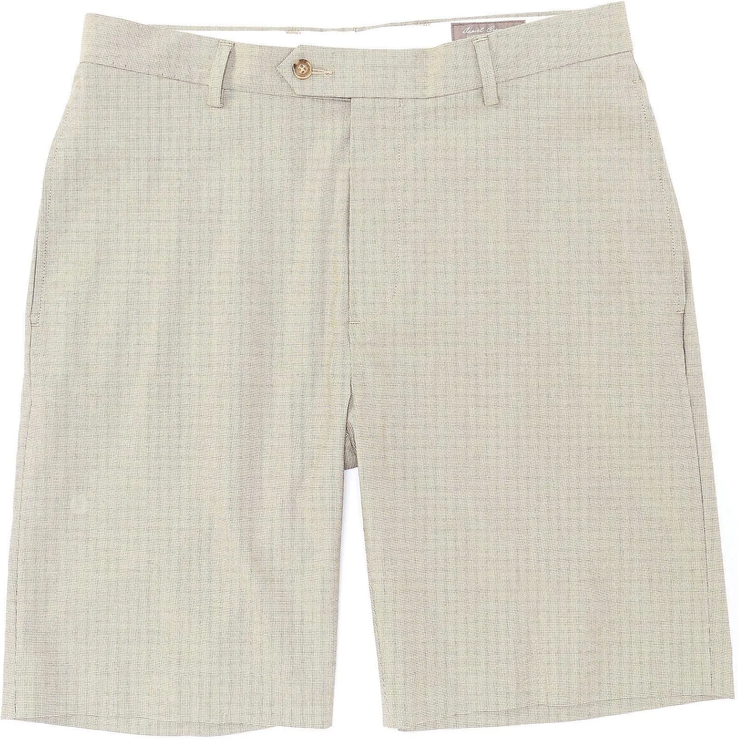 Flat-Front Micro Pattern 9" Inseam Shorts S95HT402