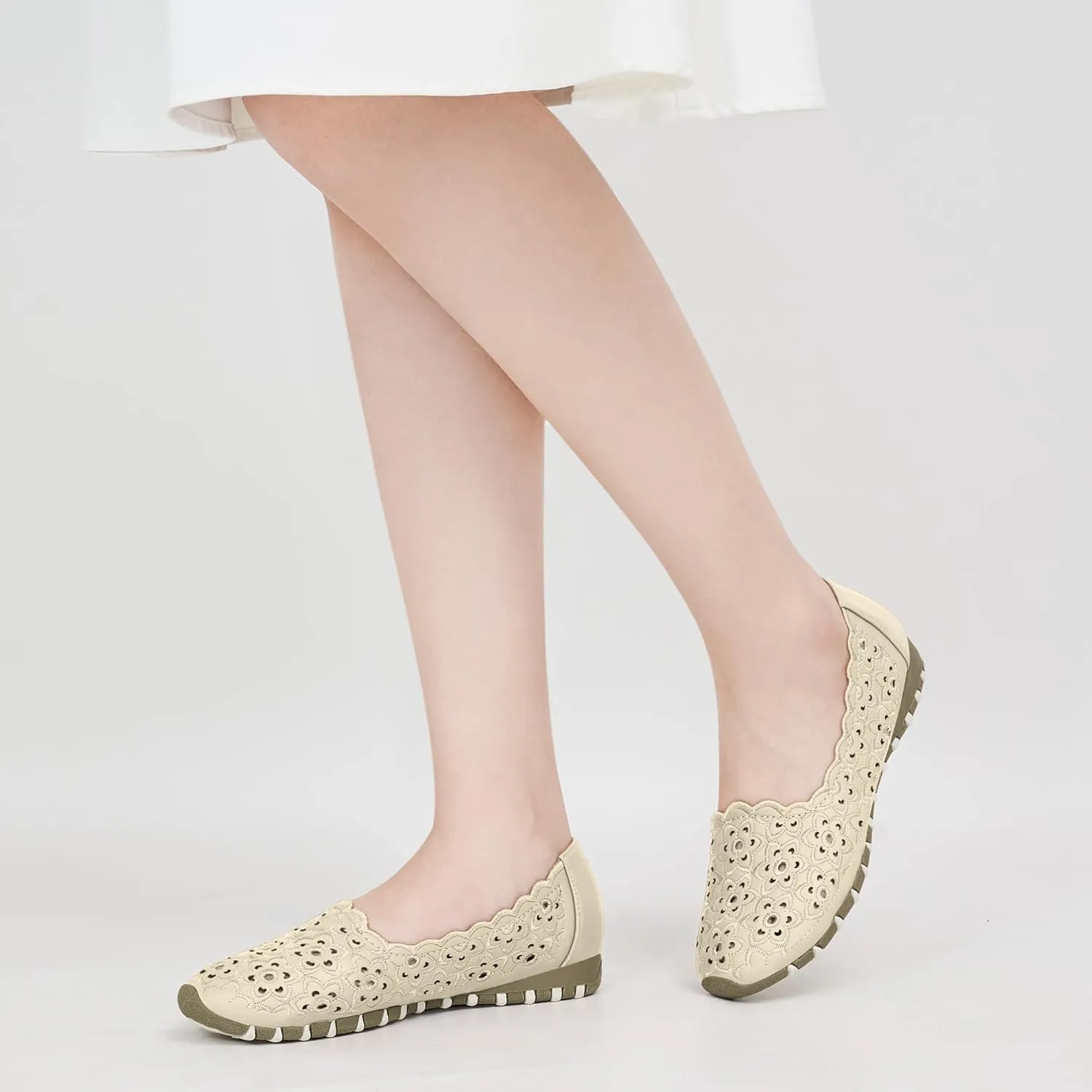 Flats for Women Ballet Shoes: Comfortable Closed Toe Dressy Shoes for Womens Slip on Ballet Flats