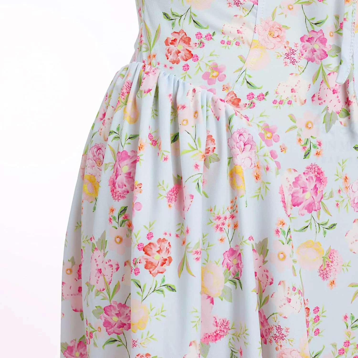 Floral Corset Dress Solid Long Dress Sleeveless Halter Low Cut Dress Open Back Bustier Midi Dress Summer