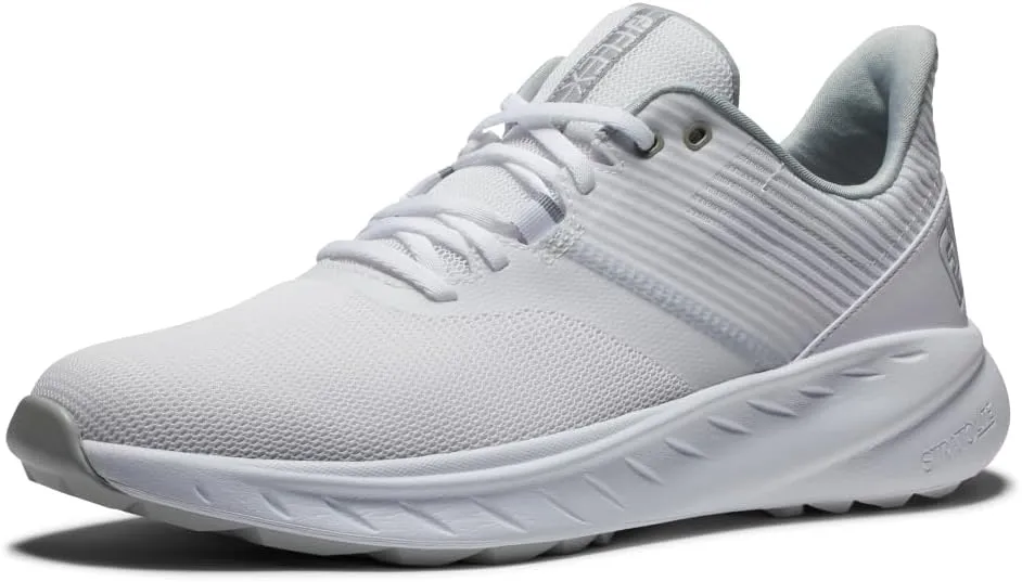 FootJoy Men's FJ Flex Previous Season Style Golf Shoe, White, 11