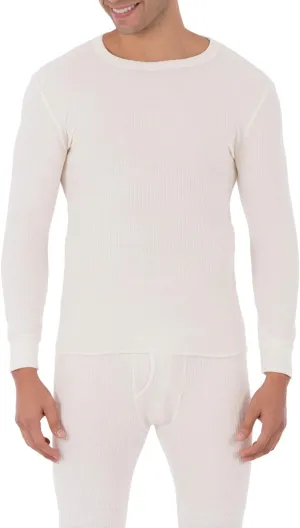 Fruit of the Loom Men's Classic Midweight Waffle Thermal Underwear Crew Top