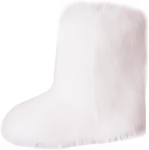 Gegefur Women's Faux fur Boot Furry Fluffy Short Snow Boot Mid-Calf Boots Warm Comfortable Outdoor Flat Shoes