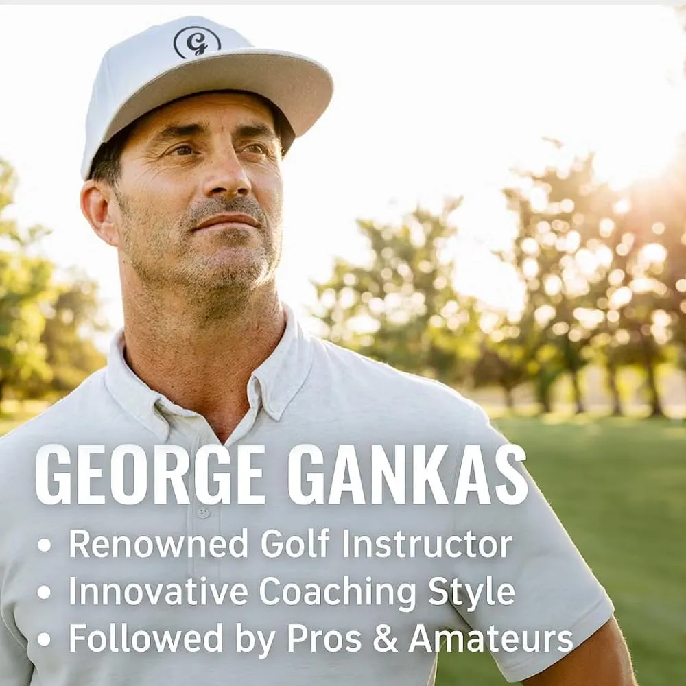 George Gankas GSnap Golf Training Aid - Wrist Alignment Golf Swing Trainer for Perfect Form - Professional Golf Swing Training Aid for Consistent Performance and Improved Technique