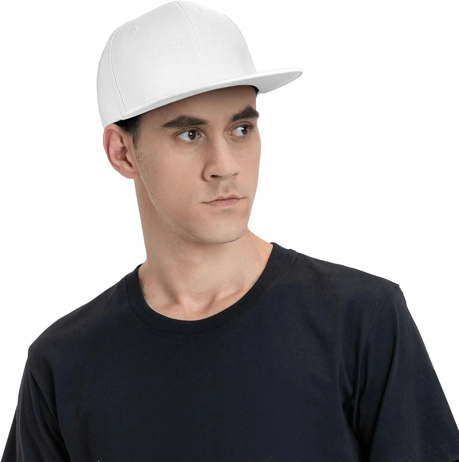 Girls Kick Ass Flat Brim Baseball Cap,Classic Snapback Hats Adjustable Trucker Hat for Men & Women,Black