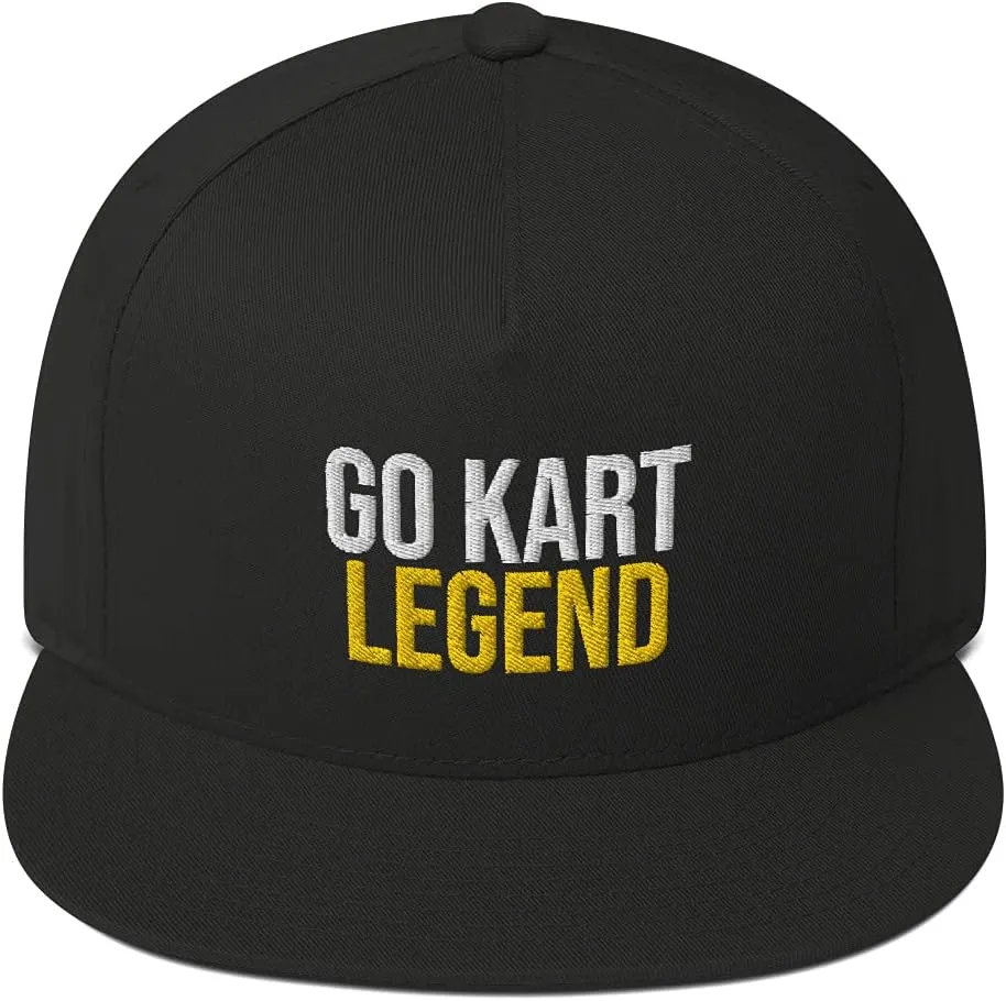 Go Kart Legend Hat (Embroidered Flat Bill Cap) Indoor Raceway Apparel
