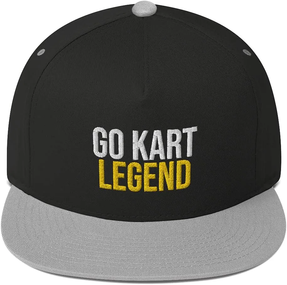 Go Kart Legend Hat (Embroidered Flat Bill Cap) Indoor Raceway Apparel