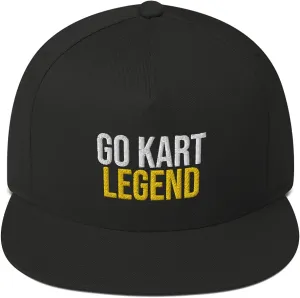 Go Kart Legend Hat (Embroidered Flat Bill Cap) Indoor Raceway Apparel