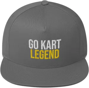 Go Kart Legend Hat (Embroidered Flat Bill Cap) Indoor Raceway Apparel