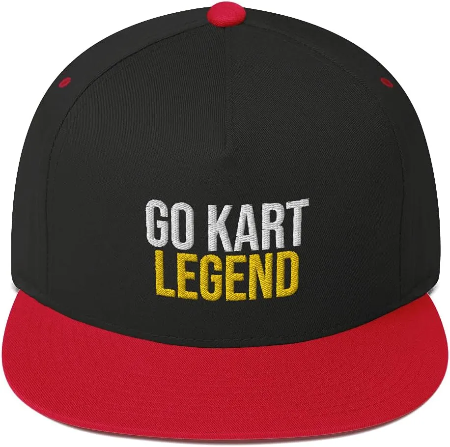 Go Kart Legend Hat (Embroidered Flat Bill Cap) Indoor Raceway Apparel