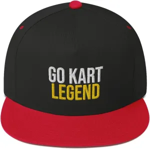 Go Kart Legend Hat (Embroidered Flat Bill Cap) Indoor Raceway Apparel