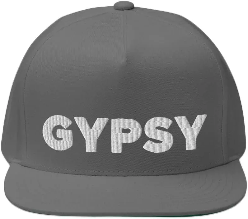 Gypsy Hat (Embroidered Flat Bill Snapback Cap)