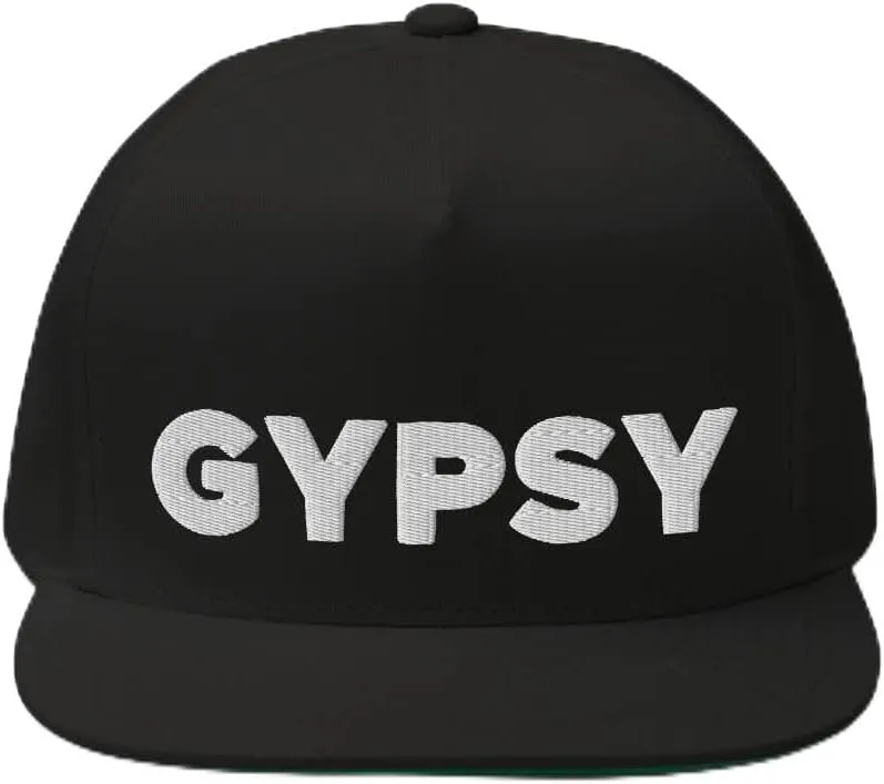 Gypsy Hat (Embroidered Flat Bill Snapback Cap)
