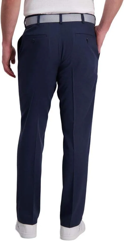 Haggar Men's Cool Right Performance Flex Solid Classic Fit Flat Front Pant (Regular and Big & Tall Sizes)