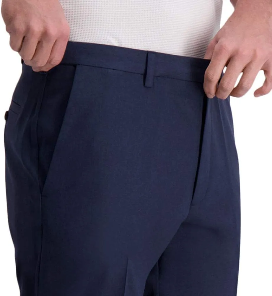 Haggar Men's Cool Right Performance Flex Solid Classic Fit Flat Front Pant (Regular and Big & Tall Sizes)