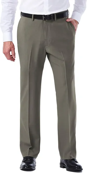 Haggar Men's E Clo Repreve Stria Classic Fit Flat Front Dress Pant