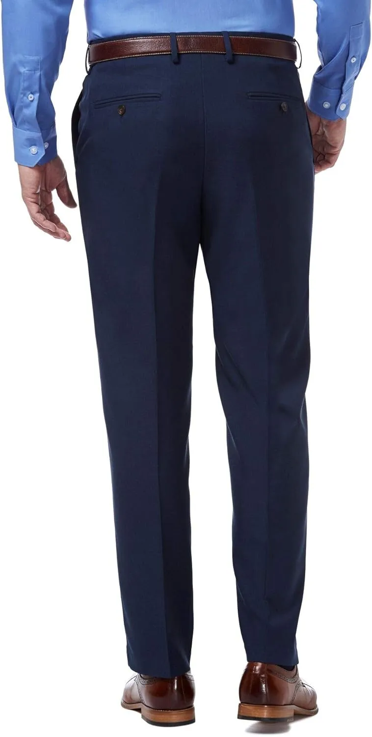 Haggar Men's Premium Comfort Classic Fit Flat Front Hidden Comfort Waistband Pant (Regular and Big & Tall Sizes)