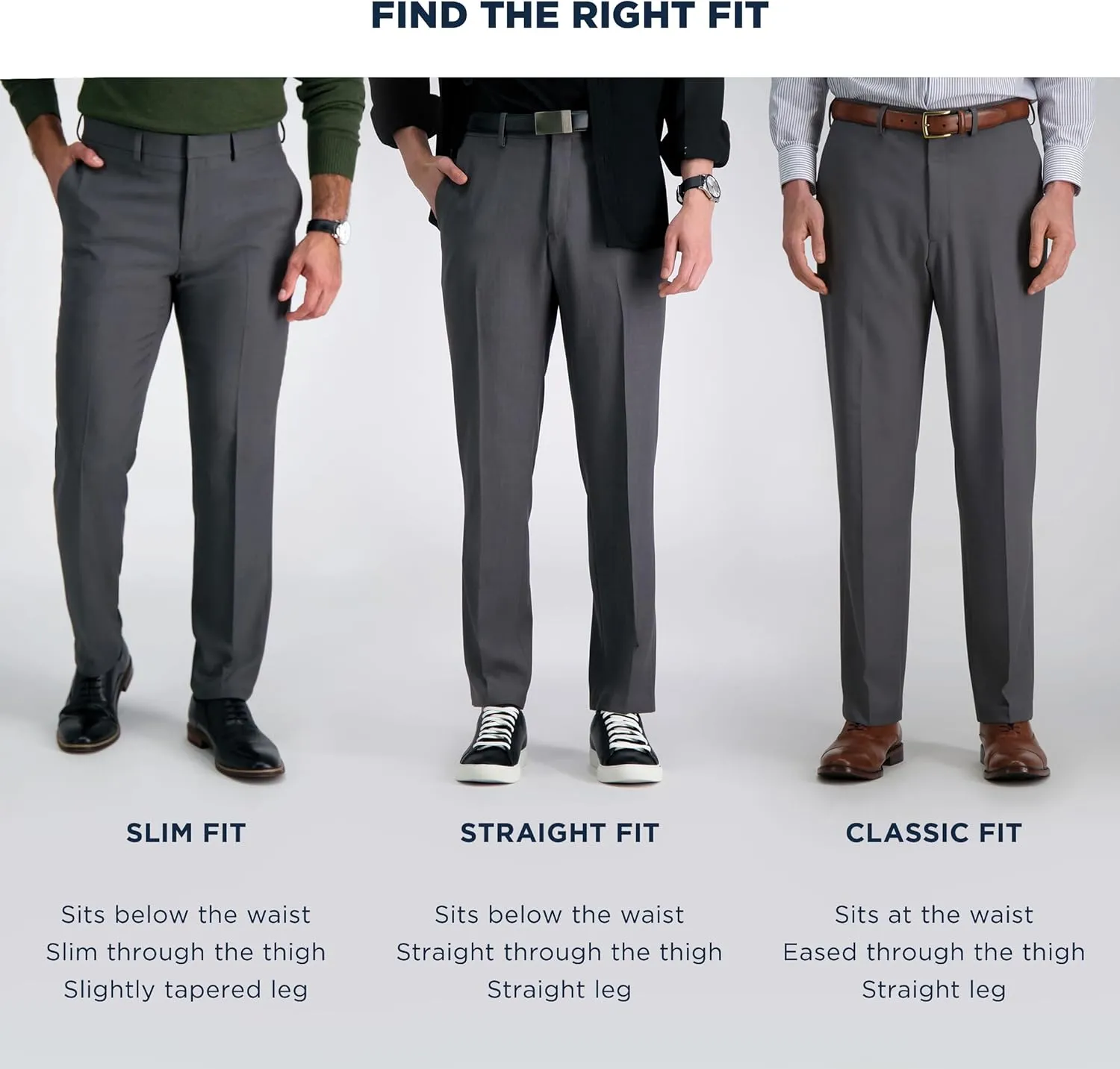 Haggar Men's Premium Comfort Classic Fit Flat Front Hidden Comfort Waistband Pant (Regular and Big & Tall Sizes)