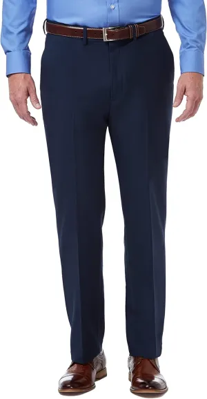 Haggar Men's Premium Comfort Classic Fit Flat Front Hidden Comfort Waistband Pant (Regular and Big & Tall Sizes)