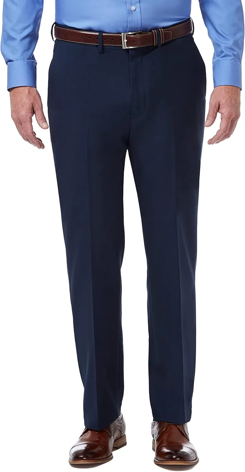 Haggar Men's Premium Comfort Classic Fit Flat Front Hidden Comfort Waistband Pant (Regular and Big & Tall Sizes)