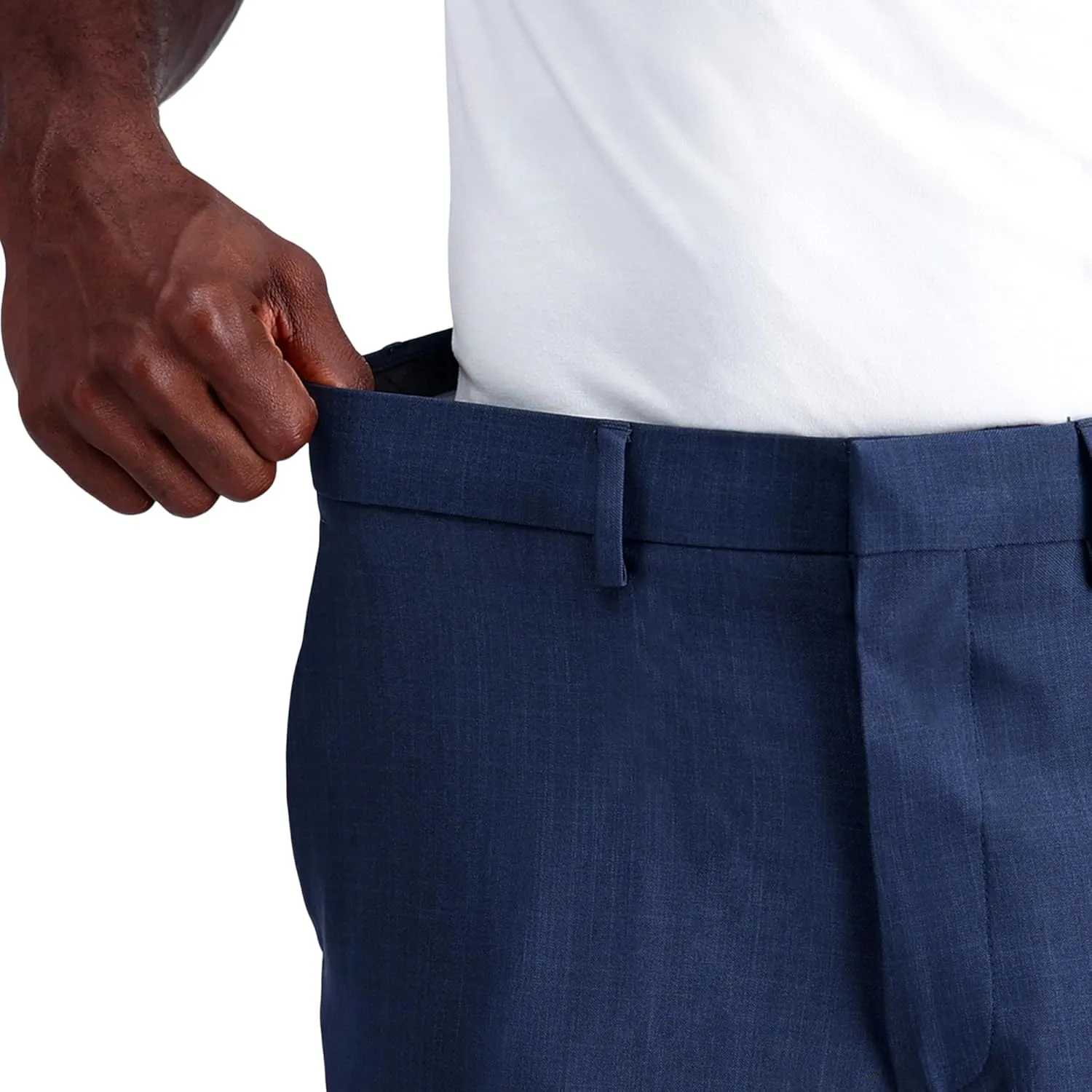 Haggar Men's Smart Wash with Repreve Classic Fit Flat Front Dress Pant