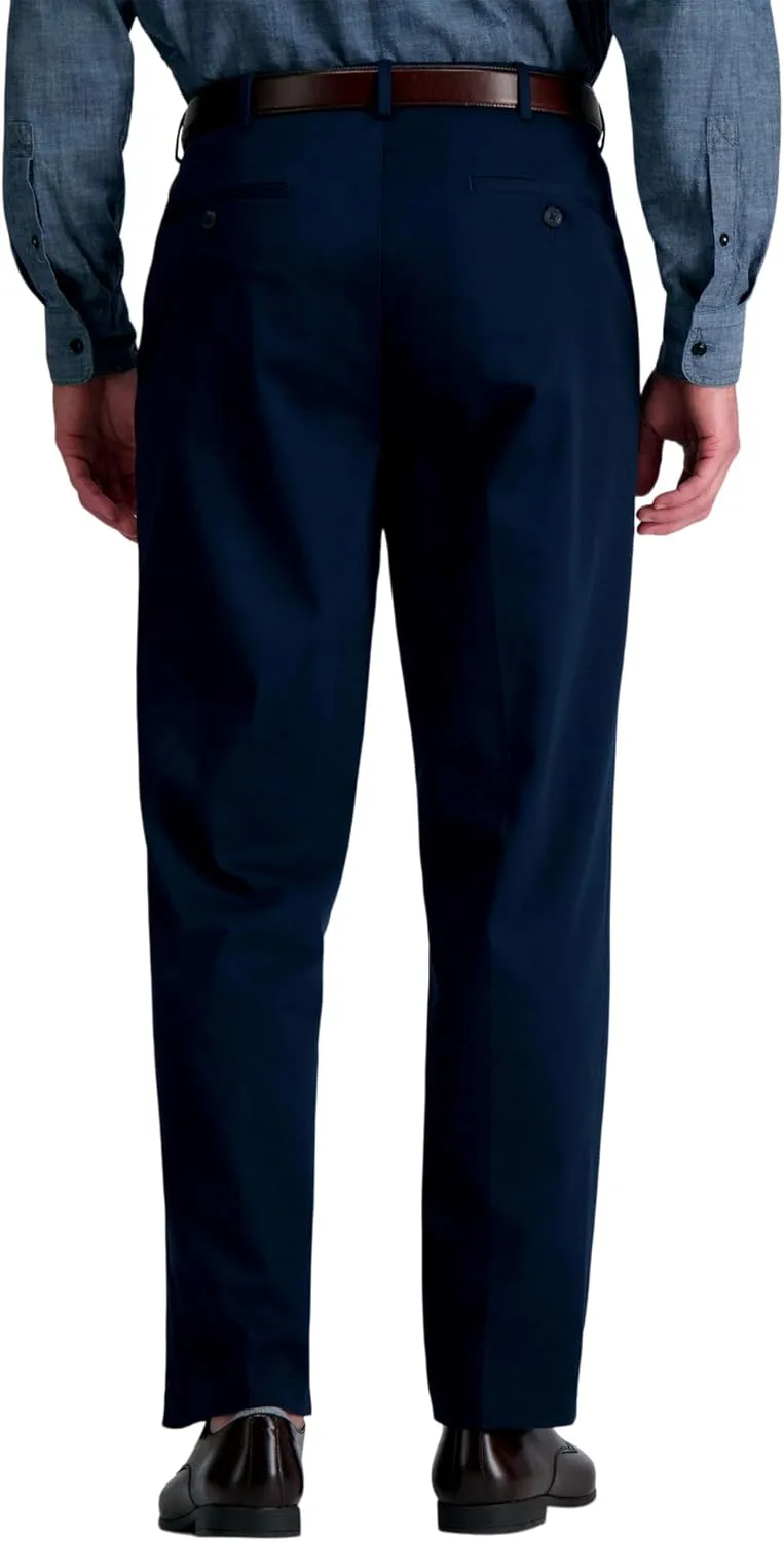 Haggar Men's Wrinkle Free Classic Fit Flat Front Khaki Pant