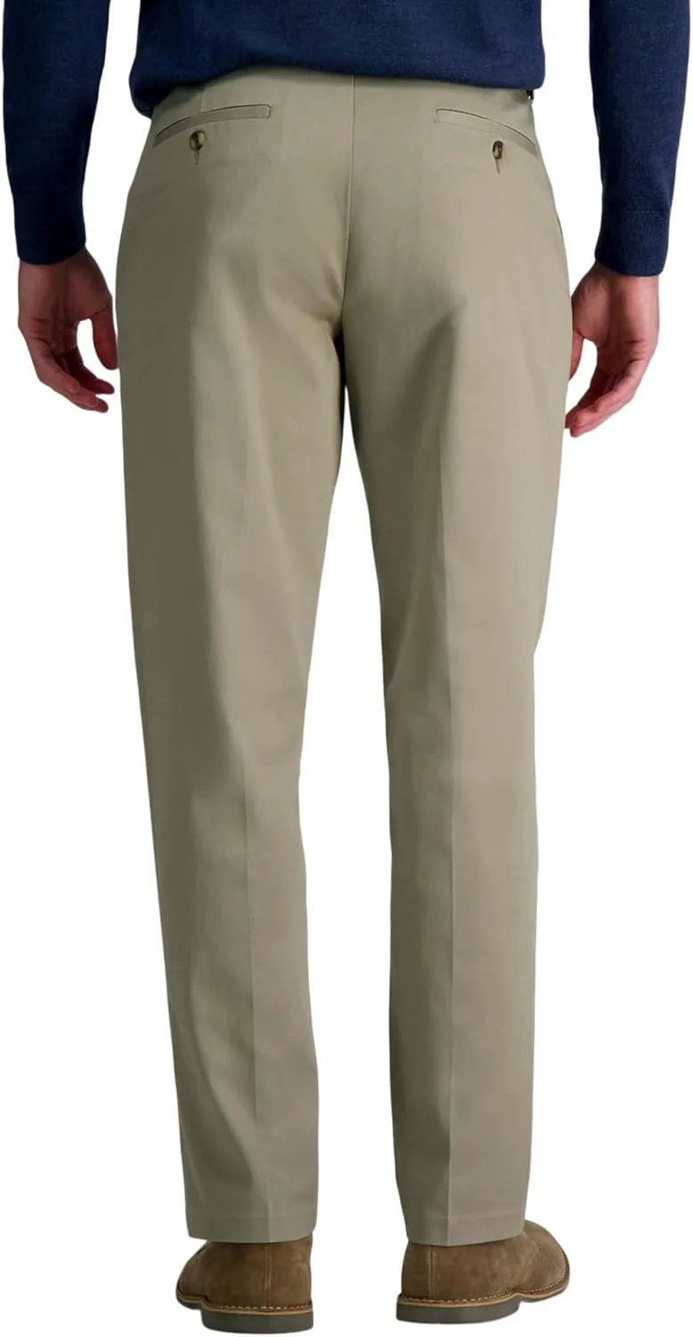 Haggar Men's Wrinkle Free Classic Fit Flat Front Khaki Pant