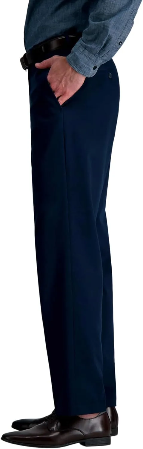 Haggar Men's Wrinkle Free Classic Fit Flat Front Khaki Pant