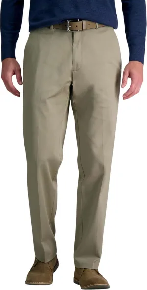 Haggar Men's Wrinkle Free Classic Fit Flat Front Khaki Pant