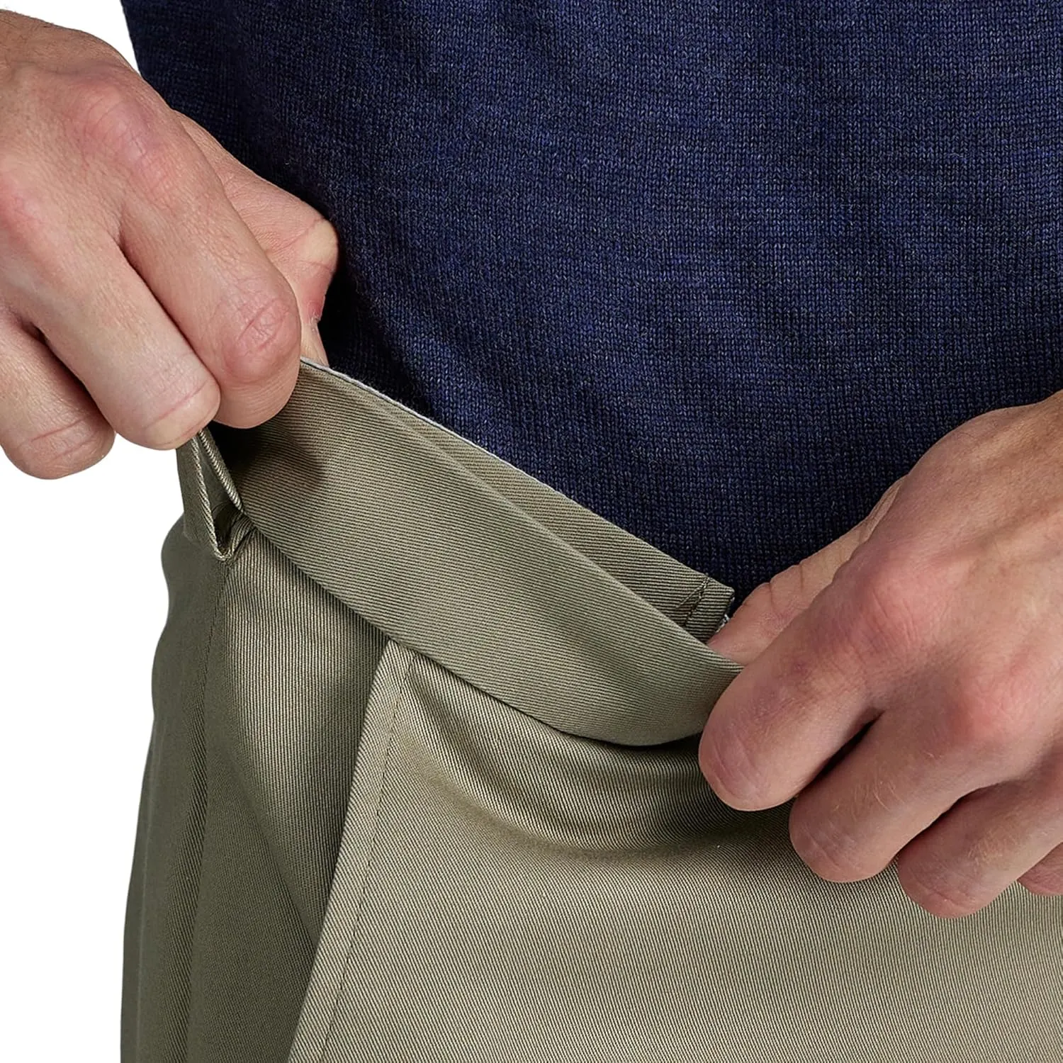 Haggar Men's Wrinkle Free Classic Fit Flat Front Khaki Pant