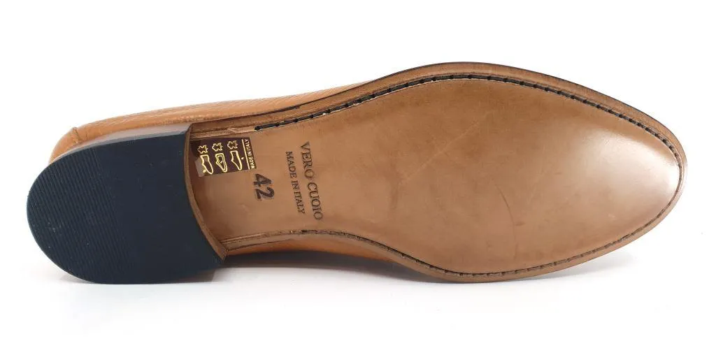 Harrison Tan Men's Leather Tassel Loafers