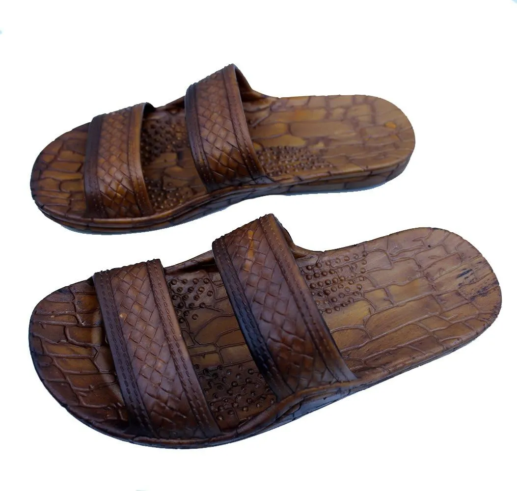 Hawaii Brown and Black Jesus sandals (Small Kid/Big Kid)