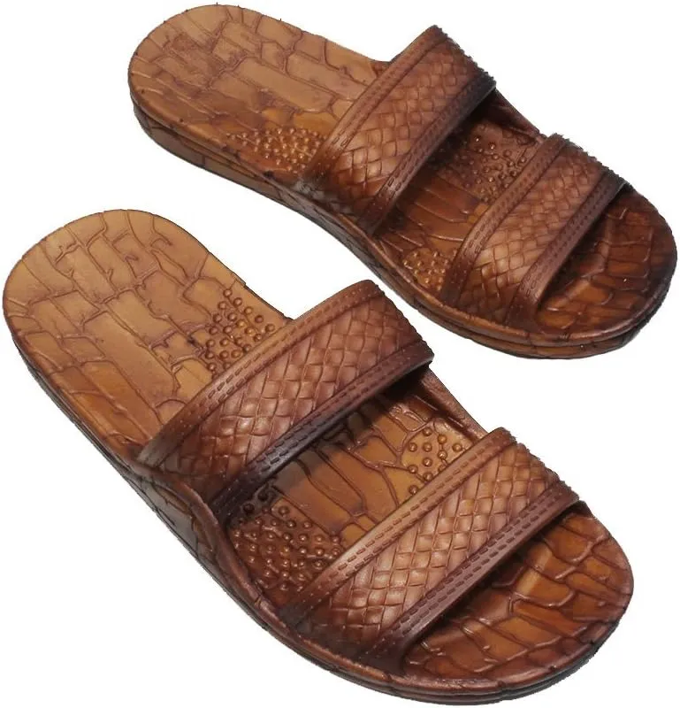 Hawaii Brown and Black Jesus sandals (Small Kid/Big Kid)