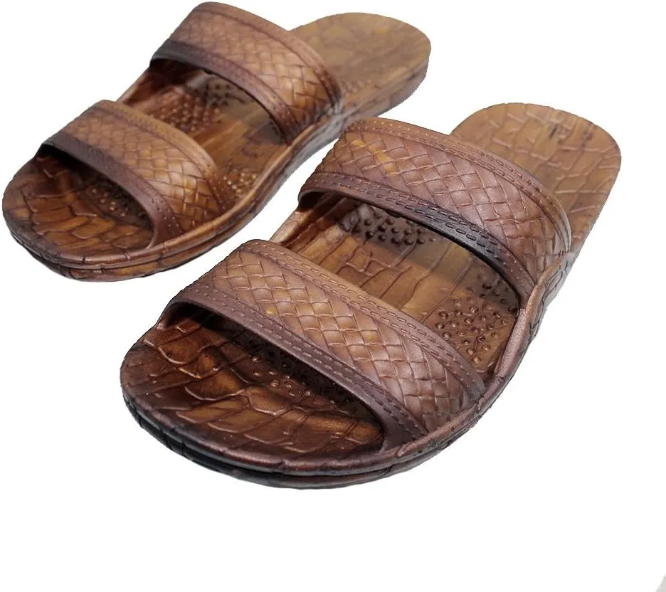Hawaii Brown and Black Jesus sandals (Small Kid/Big Kid)