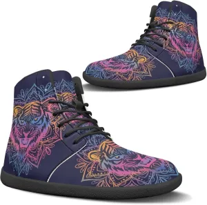 High Top Sneakers for Women Canvas Shoes Comfortable Flat Sneakers Casual Lace Up High Top PU Leather