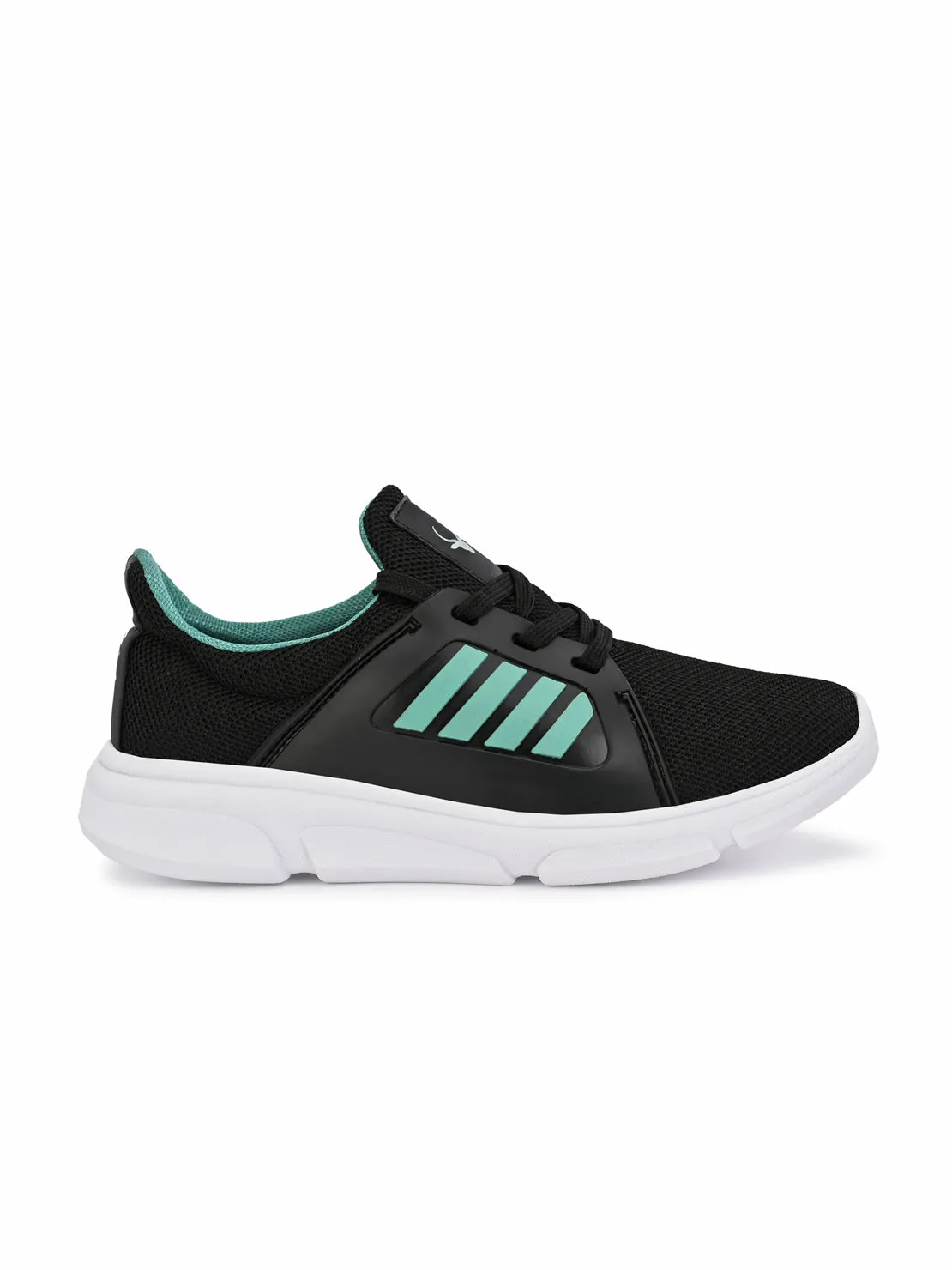 Hirolas® Men's Black/Blue Mesh Running/Walking/Gym Lace Up Sport Shoes (HRL2003BLS)
