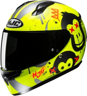 HJC C10 Geti Youth Helmet XX-Small Semi-Flat Hi-Viz Yellow (MC-3HSF)