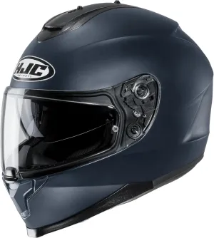 HJC C70 Solid Full Face Motorcycle Helmet with HJ-20M Pin-lock Shield, DOT Approved (Semi Flat Anthracite, Large)