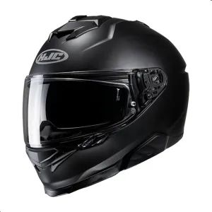 HJC i71 Solid Full Face Motorcycle Helmet with HJ-38 Pinlock Shield, DOT Approved (Semi Flat Black, Medium)